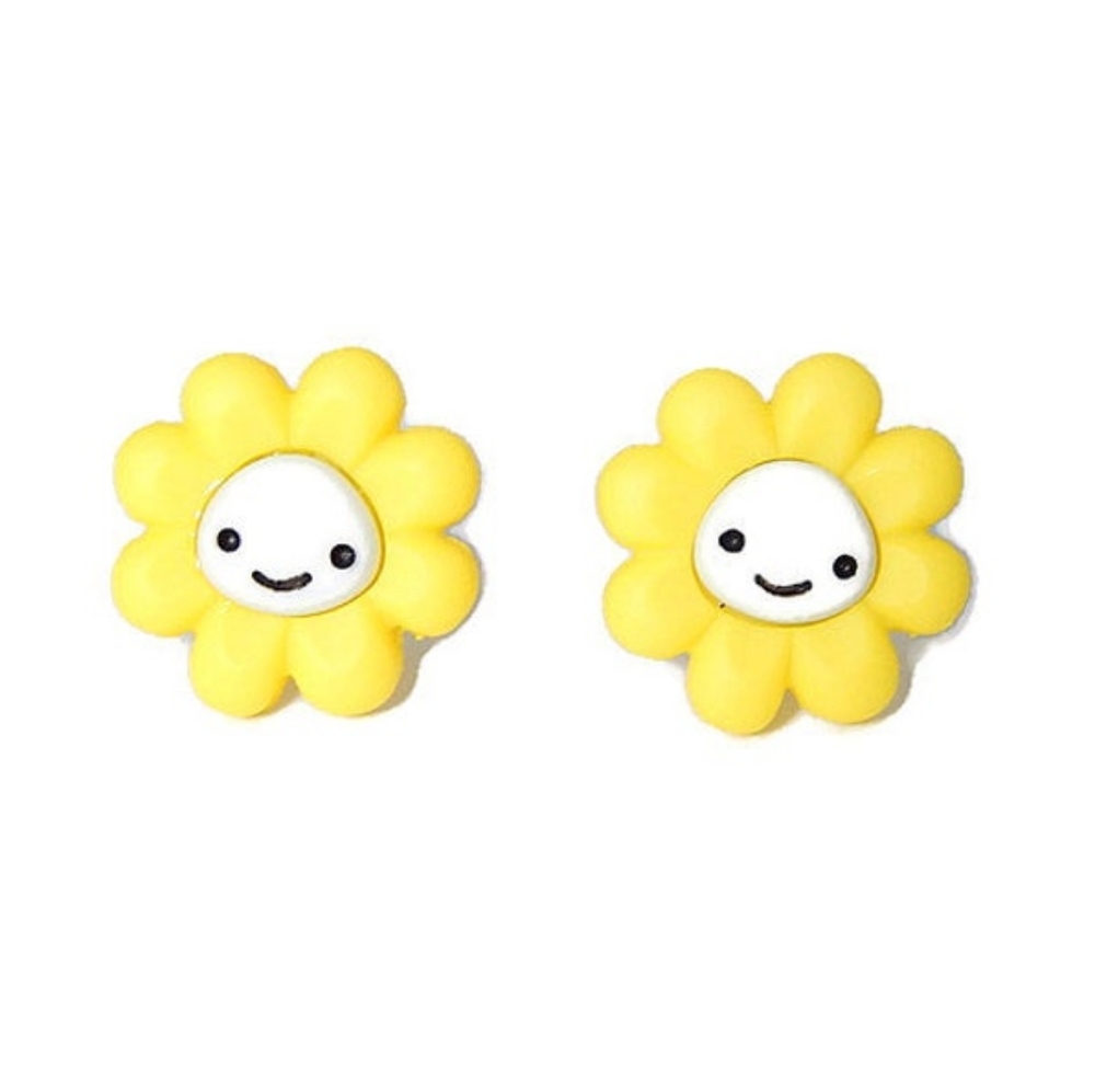 Yellow Daisy Stud Earrings
